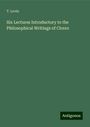 T. Levin: Six Lectures Introductory to the Philosophical Writings of Cicero, Buch