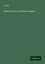 J. Sims: Clinical Notes on Uterine Surgery, Buch