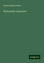 Charles Sanders Peirce: Photometric researches, Buch