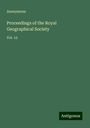 Anonymous: Proceedings of the Royal Geographical Society, Buch