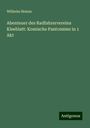 Wilhelm Heinsz: Abenteuer des Radfahrervereins Kleeblatt: Komische Pantomime in 1 Akt, Buch