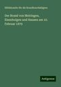 Hülfskomite für die Brandbeschädigten: Der Brand von Meiringen, Eisenbolgen und Hausen am 10. Februar 1879, Buch