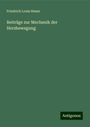 Friedrich Louis Hesse: Beiträge zur Mechanik der Herzbewegung, Buch