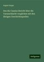 August Deppe: Des dio Cassius Bericht über die Varusschlacht verglichen mit den übrigen Geschichtsquellen, Buch