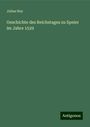 Julius Ney: Geschichte des Reichstages zu Speier im Jahre 1529, Buch