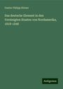 Gustav Philipp Körner: Das deutsche Element in den Vereinigten Staaten von Nordamerika, 1818-1848, Buch