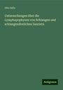 Otto Salle: Untersuchungen über die Lymphapophysen von Schlangen und schlangenähnlichen Sauriern, Buch