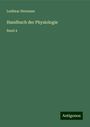 Ludimar Hermann: Handbuch der Physiologie, Buch