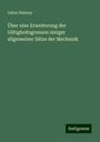 Oskar Simony: Über eine Erweiterung der Giltigkeitsgrenzen einiger allgemeiner Sätze der Mechanik, Buch