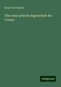 Ernst von Fleischl: Über eine optische Eigenschaft der Cornea, Buch