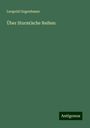 Leopold Gegenbauer: Über Sturm’sche Reihen, Buch