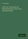 G. Schoening: Ueber das Vorkommen des Mastdarmkrebses in den ersten Lebensdecennien, Buch