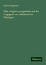 Gustav Pringsheim: Über einige Eruptivgesteine aus der Umgegend von Liebenstein in Thüringen, Buch