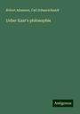 Robert Adamson: Ueber Kant's philosophie, Buch