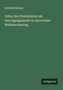 Gottfield Borries: Ueber den Pessimismus als Durchgangspunkt zu universaler Weltanschauung, Buch