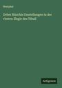 Westphal: Ueber Ritschls Umstellungen in der vierten Elegie des Tibull, Buch