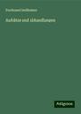 Ferdinand Lindheimer: Aufsätze und Abhandlungen, Buch