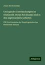 Julian Niedzwiedzki: Geologische Untersuchungen im westlichen Theile des Balkans und in den angrenzenden Gebieten, Buch