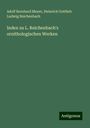 Adolf Bernhard Meyer: Index zu L. Reichenbach's ornithologischen Werken, Buch