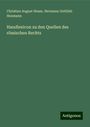 Christian August Hesse: Handlexicon zu den Quellen des römischen Rechts, Buch