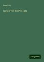 Hans Folz: Spruch von der Pest 1482, Buch