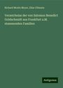 Richard Moritz Meyer: Verzeichniss der von Salomon Benedict Goldschmidt aus Frankfurt a.M. stammenden Familien, Buch