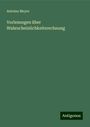 Antoine Meyer: Vorlesungen über Wahrscheinlichkeitsrechnung, Buch