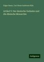 Edgar Bauer: Artikel V: Der deutsche Gedanke und die dänische Monarchie, Buch