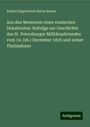 Andrei Evgenévich Baron Rosen: Aus den Memoiren eines russischen Dekabristen: Beiträge zur Geschichte des St. Petersburger Militäraufstandes vom 14. (26.) December 1825 und seiner Theilnehmer, Buch