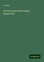 A. Fuchs: Zur Naturgeschichte einiger Eupithecien, Buch