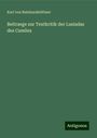 Karl von Reinhardstöttner: Beitraege zur Textkritik der Lusiadas des Camões, Buch