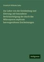 Friedrich Wilhelm Zahn: Zur Lehre von der Entzündung und Eiterung: mit besonderer Berücksichtigung der durch das Mikrosporon septicum hervorgerufenen Erscheinungen, Buch