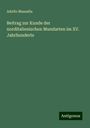 Adolfo Mussafia: Beitrag zur Kunde der norditalienischen Mundarten im XV. Jahrhunderte, Buch