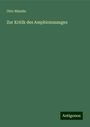 Otto Nüsslin: Zur Kritik des Amphioxusauges, Buch