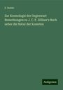 E. Budde: Zur Kosmologie der Gegenwart Bemerkungen zu J. C. F. Zöllner's Buch ueber die Natur der Kometen, Buch