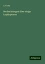 A. Fuchs: Beobachtungen über einige Lepidopteren, Buch