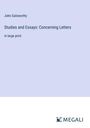 John Galsworthy: Studies and Essays: Concerning Letters, Buch