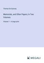 Thomas De Quincey: Memorials, and Other Papers; In Two Volumes, Buch