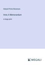 Edward Prime-Stevenson: Imre; A Memorandum, Buch