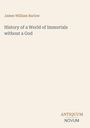 Text: "James William Barlow", "History of a World of Immortals without a God", "ANTIQUM NOVUM". Schlichtes Design.