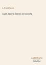Text: "L. Frank Baum, Aunt Jane's Nieces in Society." Unten rechts steht "ANTIQUM NOVUM". Einfache, minimalistische Gestaltung.