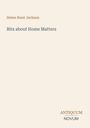 Text: "Helen Hunt Jackson", "Bits about Home Matters", "ANTIQUM NOVUM". Beige Hintergrund, minimalistisches Design.