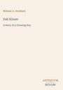 Buchtitel, "Dab Kinzer: A Story of a Growing Boy", Autor: William O. Stoddard. Unten: "ANTIQUM NOVUM", schlichtes Design.