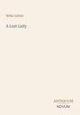Text oben: "Willa Cather". Darunter: "A Lost Lady". Unten rechts das Logo: "ANTIQUM NOVUM". Beiger Hintergrund.