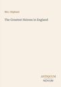 Text: „Mrs. Oliphant“, „The Greatest Heiress in England“, „ANTIQUM NOVUM“. Schlichtes, elegantes Design.