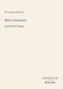 Text: "Woodrow Wilson, Mere Literature, And Other Essays, ANTIQUUM NOVUM". Cremiger Hintergrund, schlichte Gestaltung.