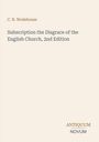 "C. N. Wodehouse", "Subscription the Disgrace of the English Church, 2nd Edition". Unten: "ANTIQUM NOVUM". Schlichter Hintergrund.