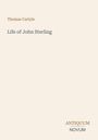 "Thomas Carlyle\nLife of John Sterling\nANTIKUM\nNOVUM" in mittig angeordnetem, minimalistischem Design.