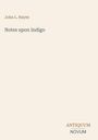 "John L. Hayes, Notes upon Indigo", darunter "ANTIQUM NOVUM". Heller Hintergrund, minimalistische Gestaltung.