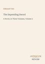 „Edmund Yate, The Impending Sword, A Novel, In Three Volumes, Volume 2“, unten rechts „ANTIQUM NOVUM“. Schlichtes Layout.